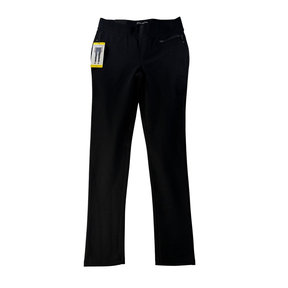 DKNY Jeans Pants Womens Small Pull-On Skinny Stretch Ponte Knit Black NWT
